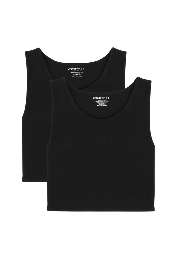 Half Tank Cotton Compression Top 2-Pack Bundle